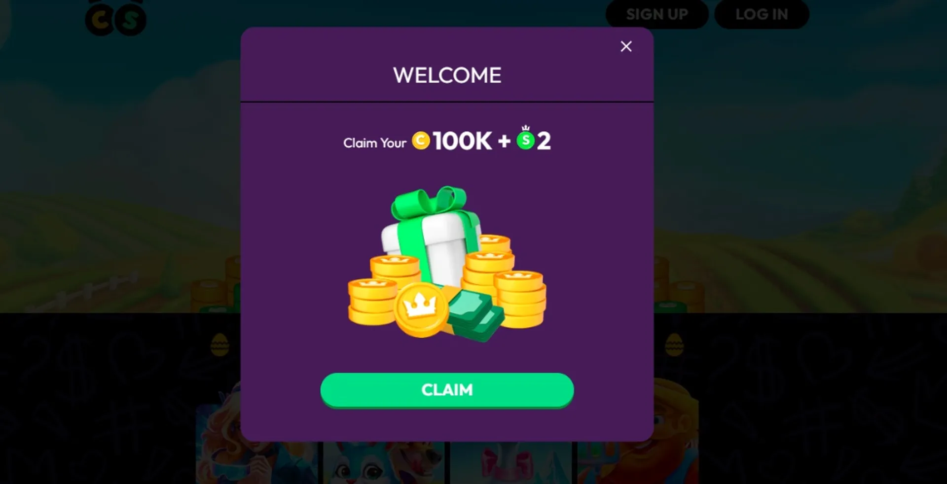 Bonus boas vindas